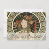 Invitation Alfonse Mucha Trappistine Nouveau (Devant)