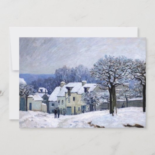 Invitation Alfred Sisley - Place Chenil à Marly, Effet Neige (Devant)