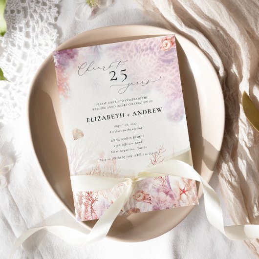 Invitation Algues sous-marines | Anniversaire des coquillages