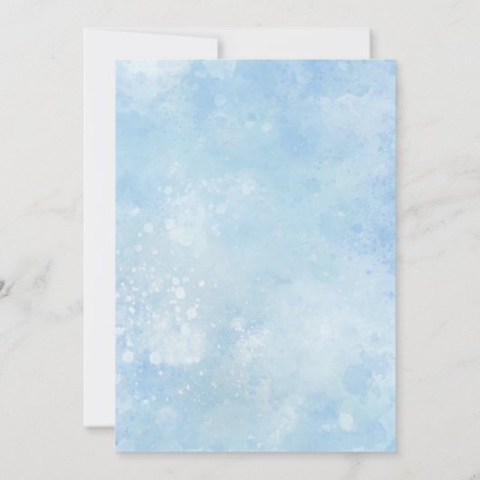 Invitation Alhamdulillah bleu aqeeqah musulman bébé garçon (Dos)