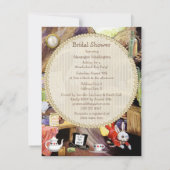 Invitation Alice au bas de la Fête de l'mariée du trou de lap (Dos)