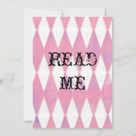 Invitation Alice au pays des merveilles (Devant)