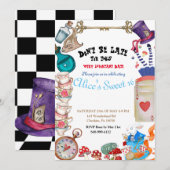 Invitation Alice au Pays des Merveilles (Devant / Derrière)