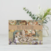 Invitation Alice au pays des merveilles (Debout devant)