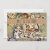 Invitation Alice au pays des merveilles (Devant)