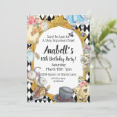 Invitation Alice au pays des merveilles (Debout devant)