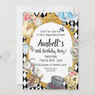 Invitation Alice au pays des merveilles