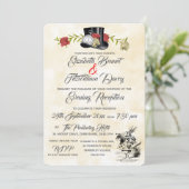 Invitation Alice au pays des merveilles (Debout devant)