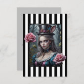 Invitation Alice au pays des merveilles (Devant / Derrière)