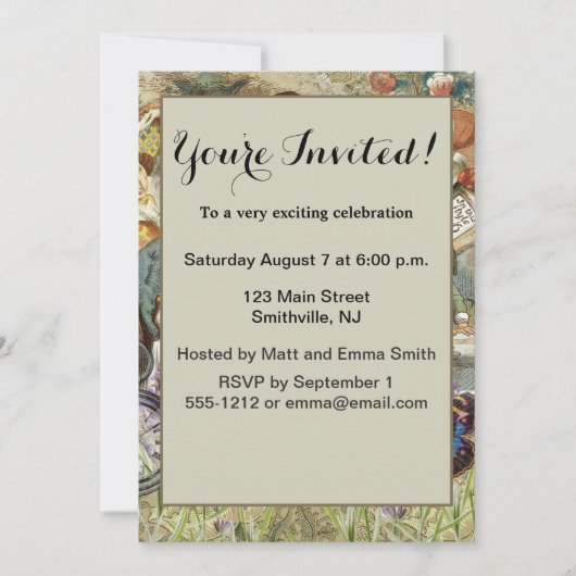 Invitation Alice au pays des merveilles (Devant)