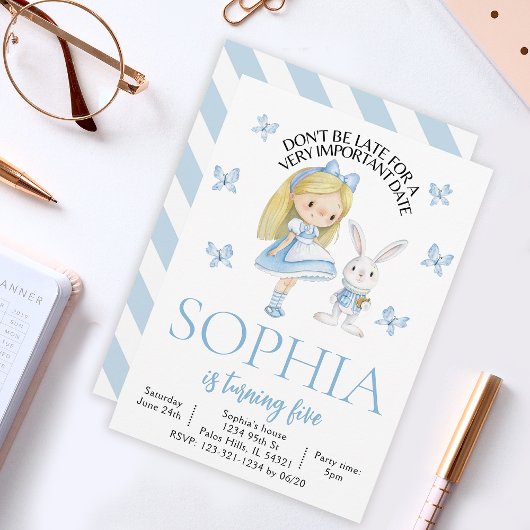 Invitation Alice au pays des merveilles
