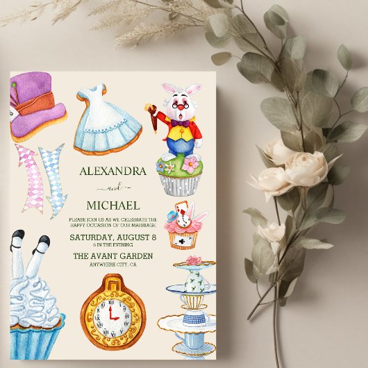Invitation Alice au pays des merveilles