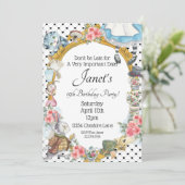 Invitation Alice au pays des merveilles (Debout devant)