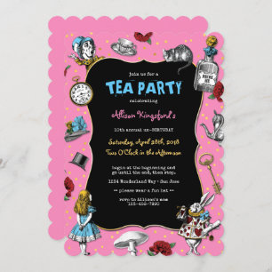 Invitation Alice au pays des merveilles
