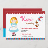 Invitation ALICE au pays des merveilles (Devant / Derrière)