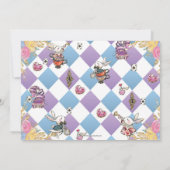 Invitation Alice au pays des merveilles 1er anniversaire Oned (Dos)