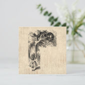 Invitation Alice au pays des merveilles Alice & Cheshire Cat (Debout devant)
