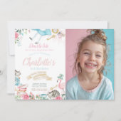 Invitation Alice au pays des merveilles Anniversaire (Devant)