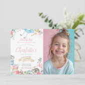 Invitation Alice au pays des merveilles Anniversaire (Debout devant)