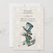 Invitation Alice au pays des merveilles : Anniversaire du Tea (Dos)