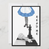 Invitation Alice au pays des merveilles Anniversaire Invitati (Dos)