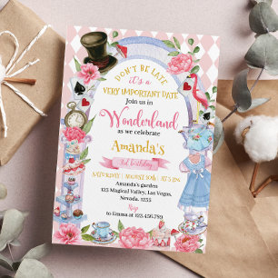Invitation Alice au pays des merveilles Anniversaire Invitati