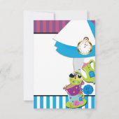 Invitation Alice au pays des merveilles Anniversaire Numéro d (Dos)