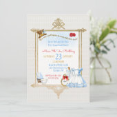 Invitation Alice au pays des merveilles Aquarelle (Debout devant)