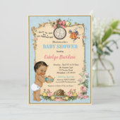 Invitation Alice au pays des merveilles Baby Boy Shower latin (Debout devant)
