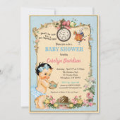 Invitation Alice au pays des merveilles Baby Girl Shower Invi (Devant)