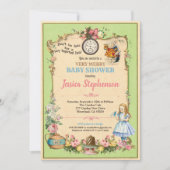 Invitation Alice au pays des merveilles baby shower invitatio (Devant)