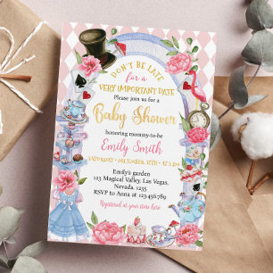 Invitation Alice au pays des merveilles Baby shower Invitatio