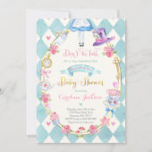 Invitation Alice Au Pays Des Merveilles Baby shower Invitatio (Devant)