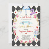 Invitation Alice Au Pays Des Merveilles Baby shower Invitatio (Devant)