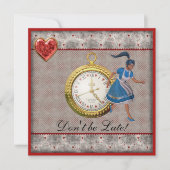 Invitation Alice au pays des merveilles Baby showers Invitati (Devant)