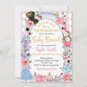 Invitation Alice au pays des merveilles Bébé Brunch Invitatio (Devant)