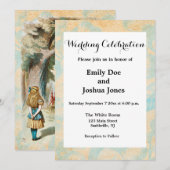 Invitation Alice au pays des merveilles Cheshire Cat Mad (Devant / Derrière)