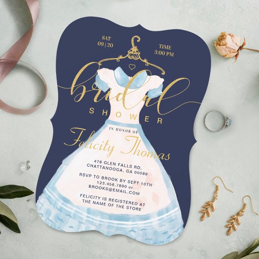 Invitation Alice Au Pays Des Merveilles Chic Robe Bleue Fête