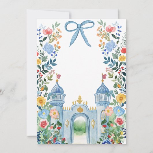 Invitation Alice au pays des merveilles, date importante fête (Dos)