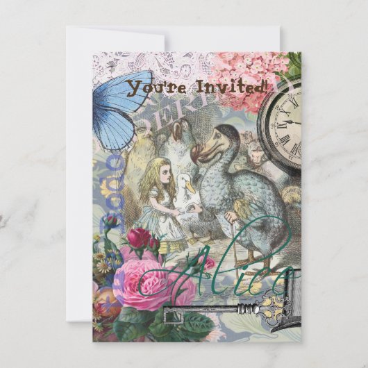 Invitation Alice au pays des merveilles Dodo Classic (Devant)