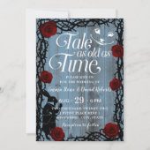 Invitation Alice au pays des merveilles Dusty Blue Fairytale  (Devant)