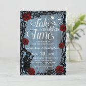 Invitation Alice au pays des merveilles Dusty Blue Fairytale  (Debout devant)