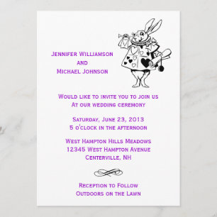 Invitation Alice Au Pays Des Merveilles Fairytale Mariage Mod