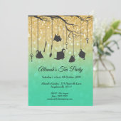 Invitation Alice au pays des merveilles fête d'anniversaire T (Debout devant)