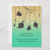 Invitation Alice au pays des merveilles fête d'anniversaire T (Dos)