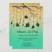 Invitation Alice au pays des merveilles fête d'anniversaire T (Devant / Derrière)