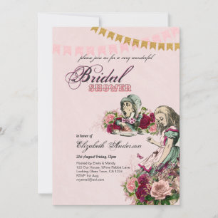 Invitation Alice au pays des merveilles Fête des mariées Invi