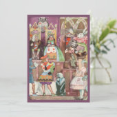 Invitation Alice au pays des merveilles Fille Anniversaire In (Debout devant)