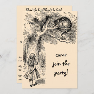 Invitation Alice au pays des merveilles Fille Anniversaire In