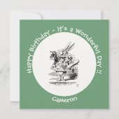 Invitation Alice au pays des merveilles Héraut de lapin blanc (Devant)